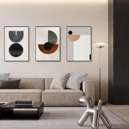 Set de 3 Cuadros Modernos de Pared 20x28 Pulgadas en Blanco y Negro para Sala 🖼️🏠 - Imagen 9