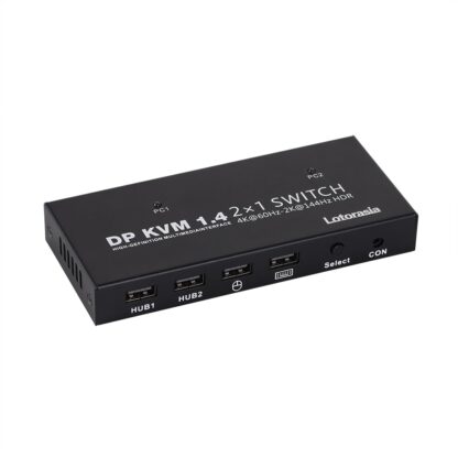 Switch KVM DisplayPort 4K 2 Computadoras con 1 Monitor y 4 Puertos USB, Incluye Controlador y Cables 📺🖥️ - Imagen 2