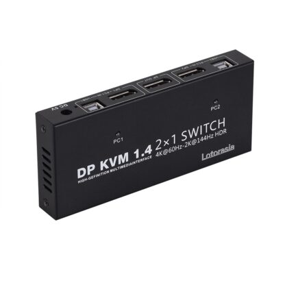 Switch KVM DisplayPort 4K 2 Computadoras con 1 Monitor y 4 Puertos USB, Incluye Controlador y Cables 📺🖥️ - Imagen 4