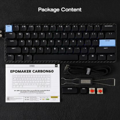 Teclado mecánico inalámbrico 60% con retroiluminación RGB y triple conectividad 🎮⌨️ - Imagen 2