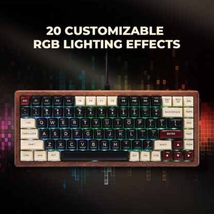 Teclado Mecánico de Madera 84 Teclas con Luz RGB y Switches Intercambiables 🌈⌨️ - Imagen 4