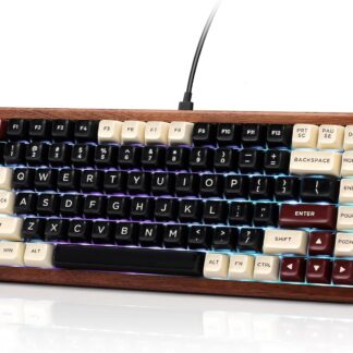 Teclado Mecánico de Madera 84 Teclas con Luz RGB y Switches Intercambiables 🌈⌨️