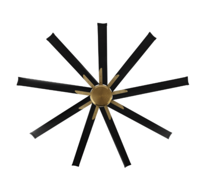 Ventilador de Techo Industrial Negro y Dorado de 84 pulgadas con 9 Aspas de Aluminio, Motor DC Reversible y Control Remoto 🌀✨ - Imagen 5