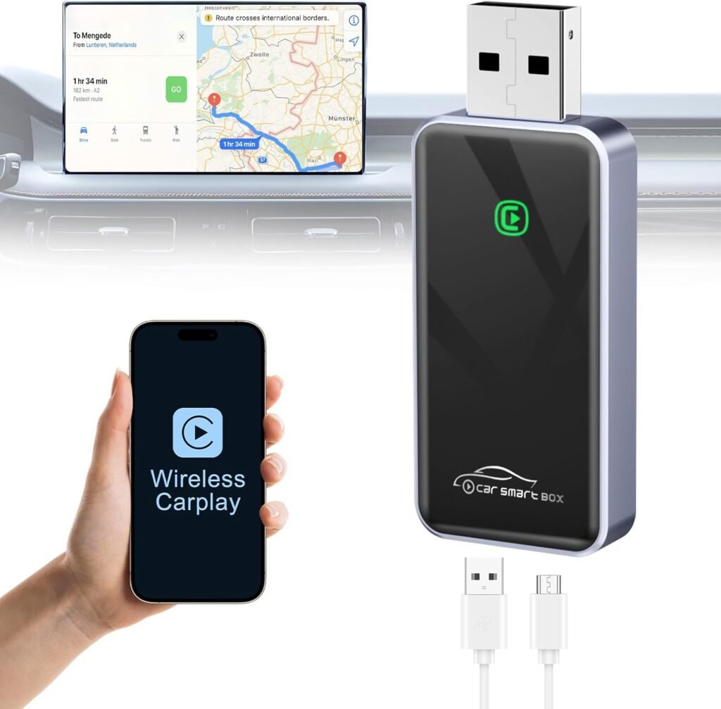 Adaptador Inalámbrico CarPlay para iPhone con Conexión Automática 🚗📱