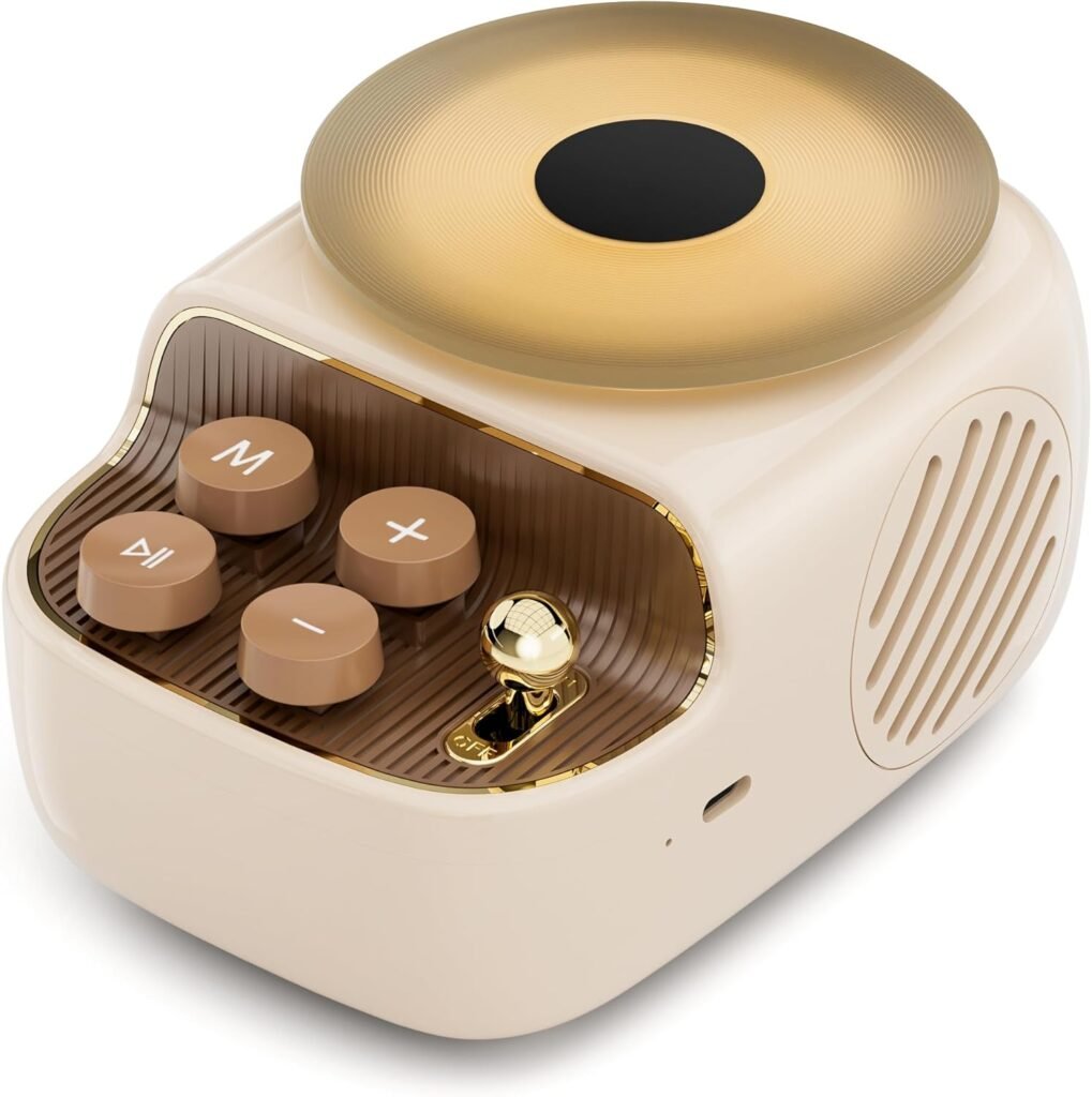 Bocina Bluetooth Vintage 3 en 1 con Luz Ambiental y Bandeja Aromática 🌟🎶