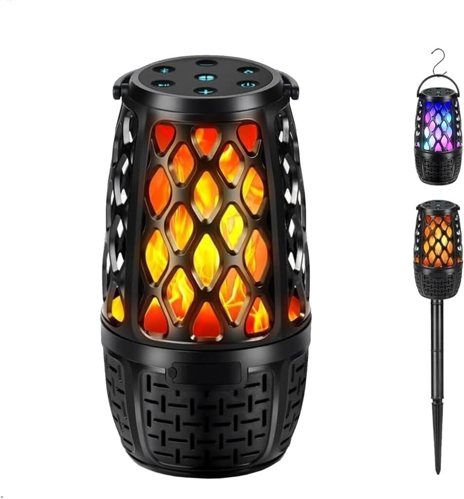Bocina LED Portátil con Llama Decorativa y Bluetooth 🔥🔊✨