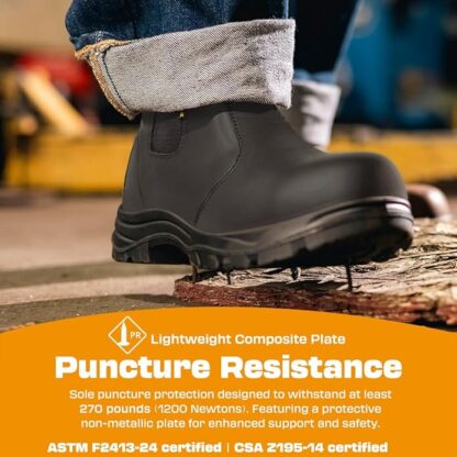 Botas de Trabajo y Seguridad para Hombre con Punta de Material Compuesto 🥾🔥 - Imagen 4