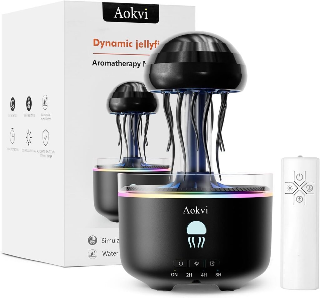 Difusor de Aromaterapia 300ml con Luz LED y Control Remoto 🪼🌈