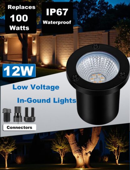 Focos LED Empotrables para Jardín 3000K 12V 1000LM IP67 💡🌿 - Imagen 2
