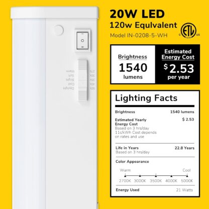 Lámpara LED Bajo Gabinete 40” con 5 Tonos de Luz y Dimmer 🔆💡 - Imagen 7