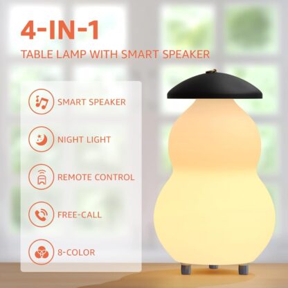 Lámpara de Mesa LED con Bocina Bluetooth, Luz RGB, Control Remoto y Resistente al Agua 💡🎵 - Imagen 2