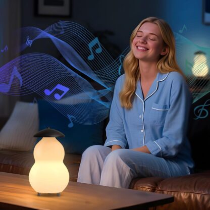 Lámpara de Mesa LED con Bocina Bluetooth, Luz RGB, Control Remoto y Resistente al Agua 💡🎵 - Imagen 4