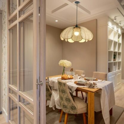 Lámpara colgante de ratán estilo Wabi-Sabi para comedor o dormitorio 🌾💡 - Imagen 8