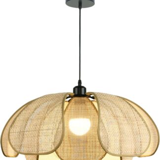 Lámpara colgante de ratán estilo Wabi-Sabi para comedor o dormitorio 🌾💡