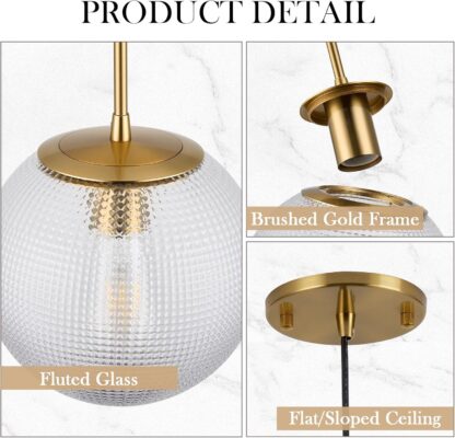 Lámparas Colgantes de Globo de Vidrio con Altura Ajustable para Cocina o Comedor ✨🏡💡 - Imagen 6