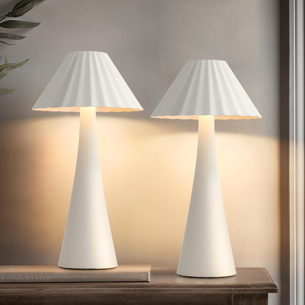 Lámparas de mesa LED recargables (2 unidades) – Luz cálida y regulación táctil 🔆🕯️