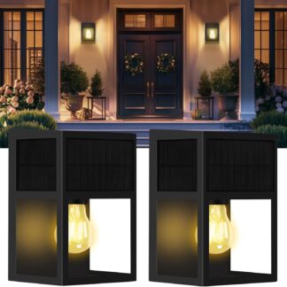 Lámparas Solares de Pared para Exterior con Vidrio Templado y Acero Inoxidable (2 Unidades) 🔆🌿