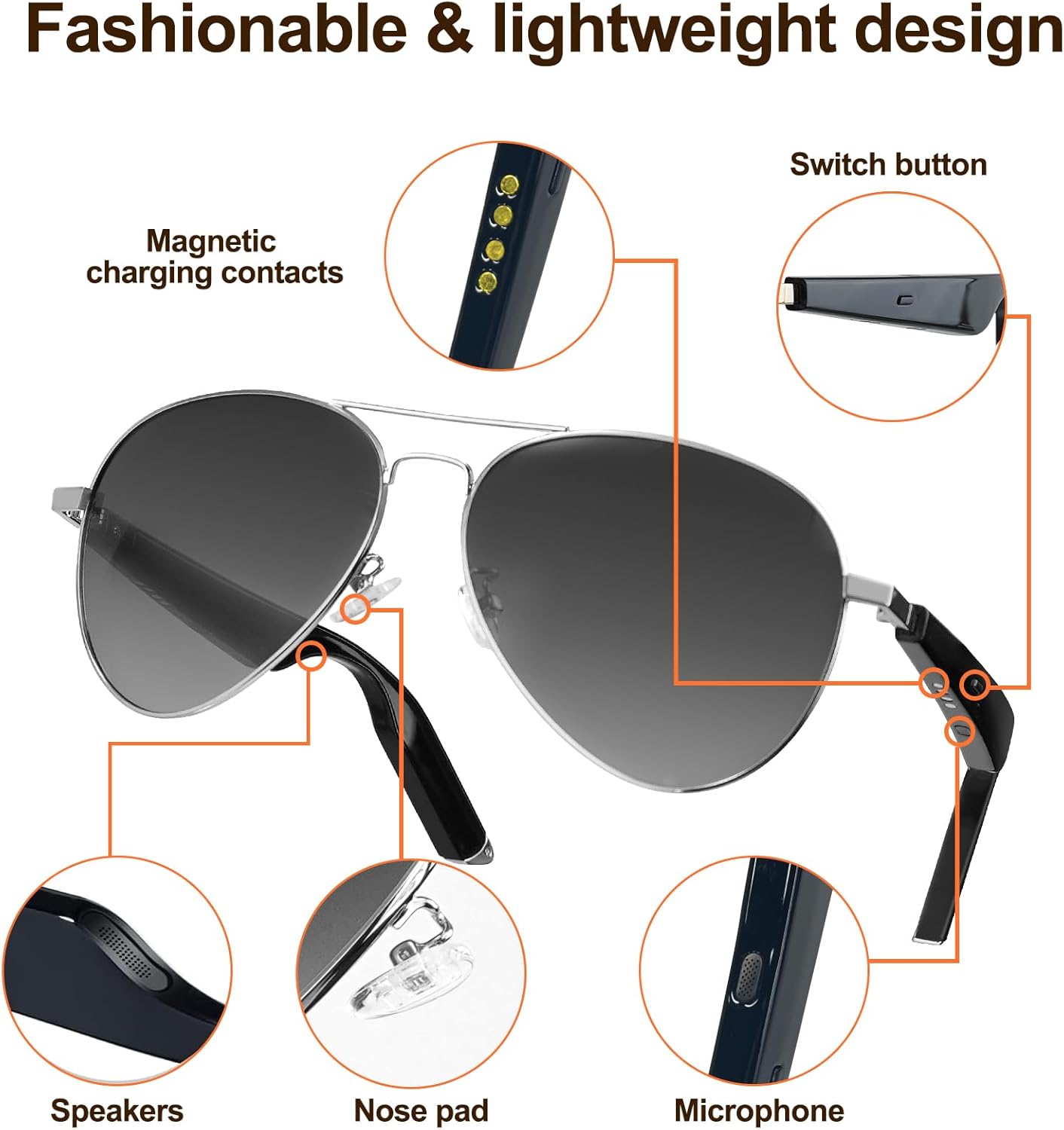 Lentes Inteligentes Bluetooth con Micrófono y Bocinas Estéreo 🎧🕶️ - Imagen 3