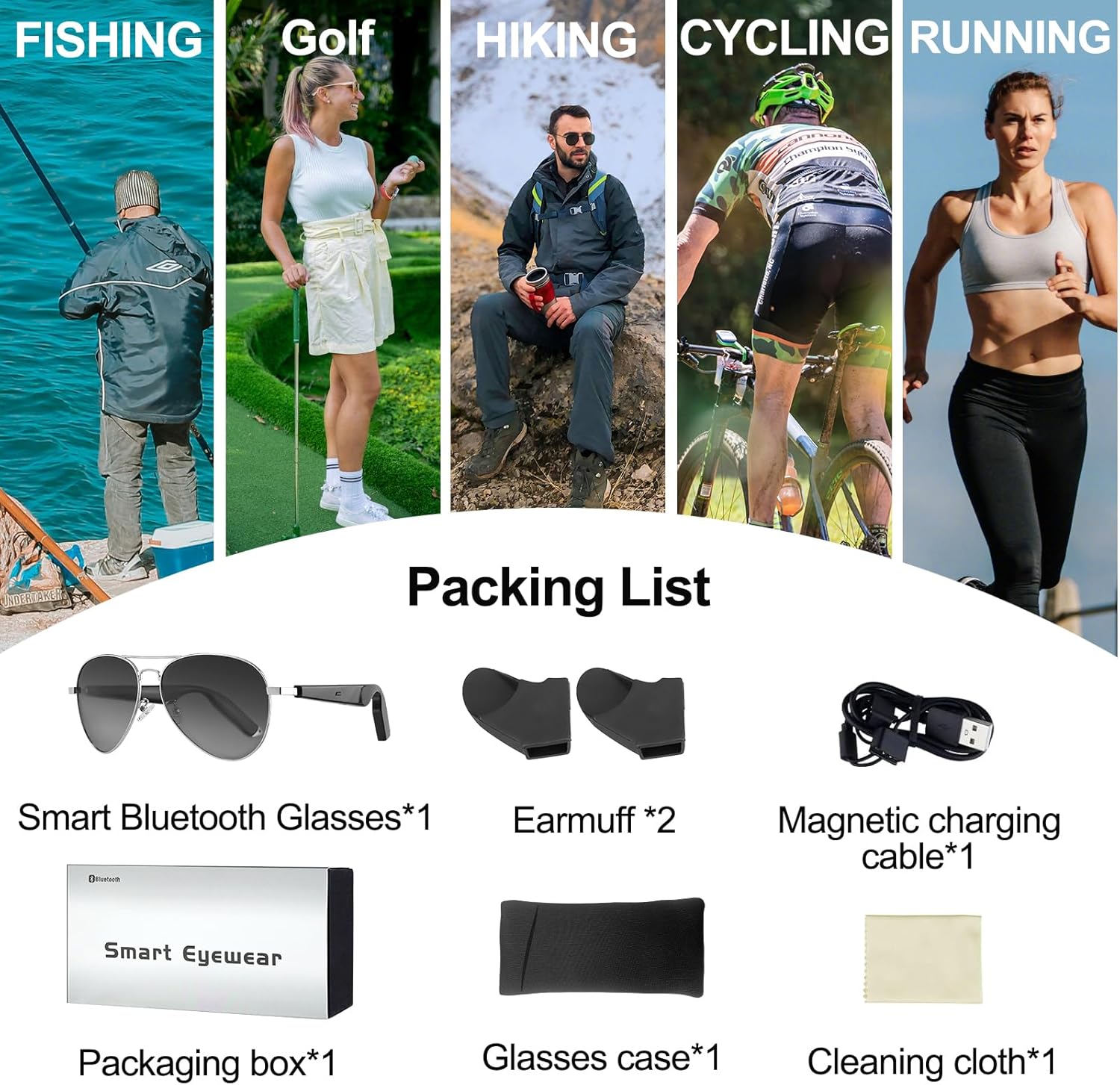 Lentes Inteligentes Bluetooth con Micrófono y Bocinas Estéreo 🎧🕶️ - Imagen 6