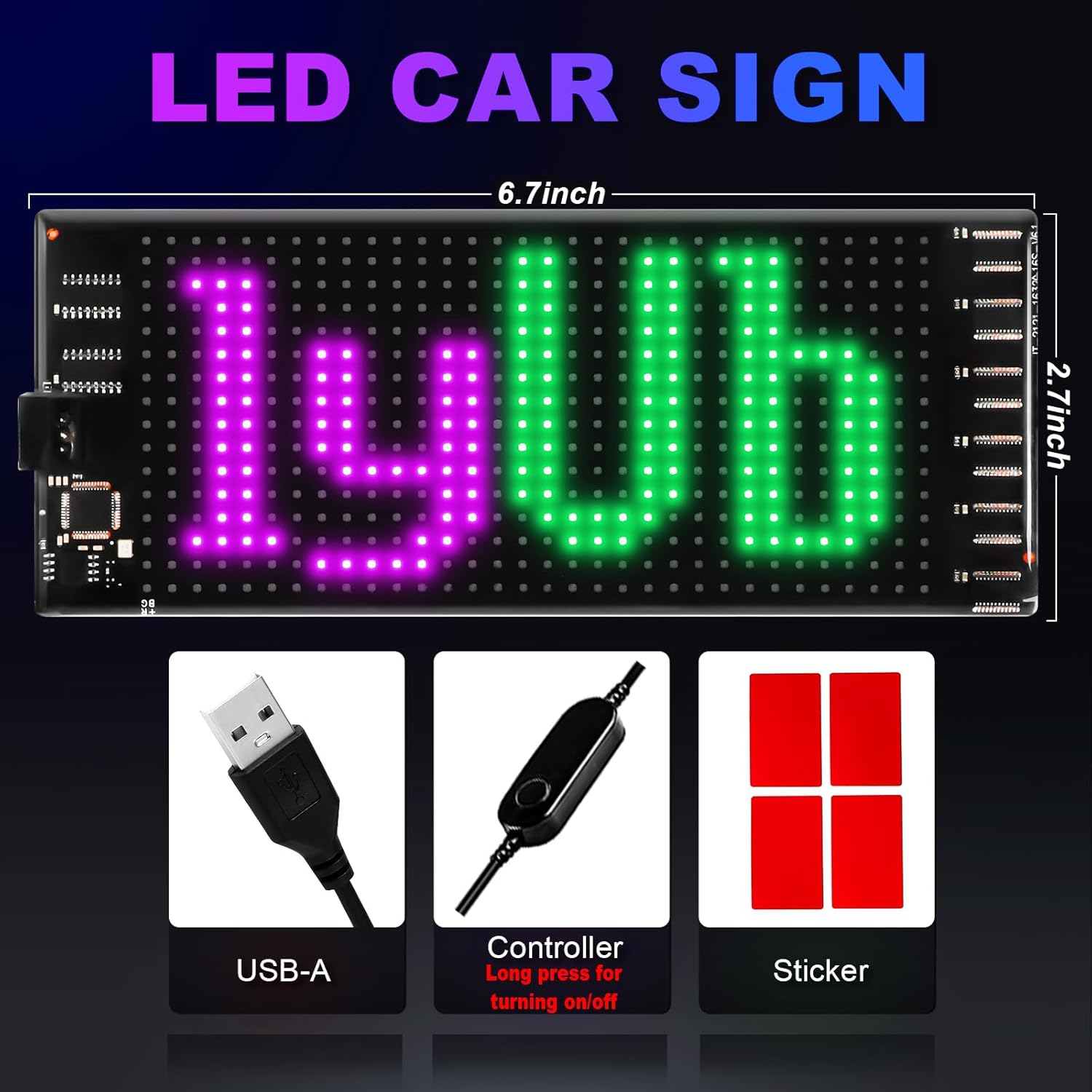 Letrero LED Flexible para Carro con Control por App 📱🚗✨ - Imagen 2