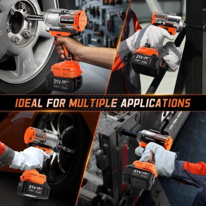 Llave de impacto inalámbrica 1600Nm con batería 21V y 6 dados ⚡🔩🧰 - Imagen 8