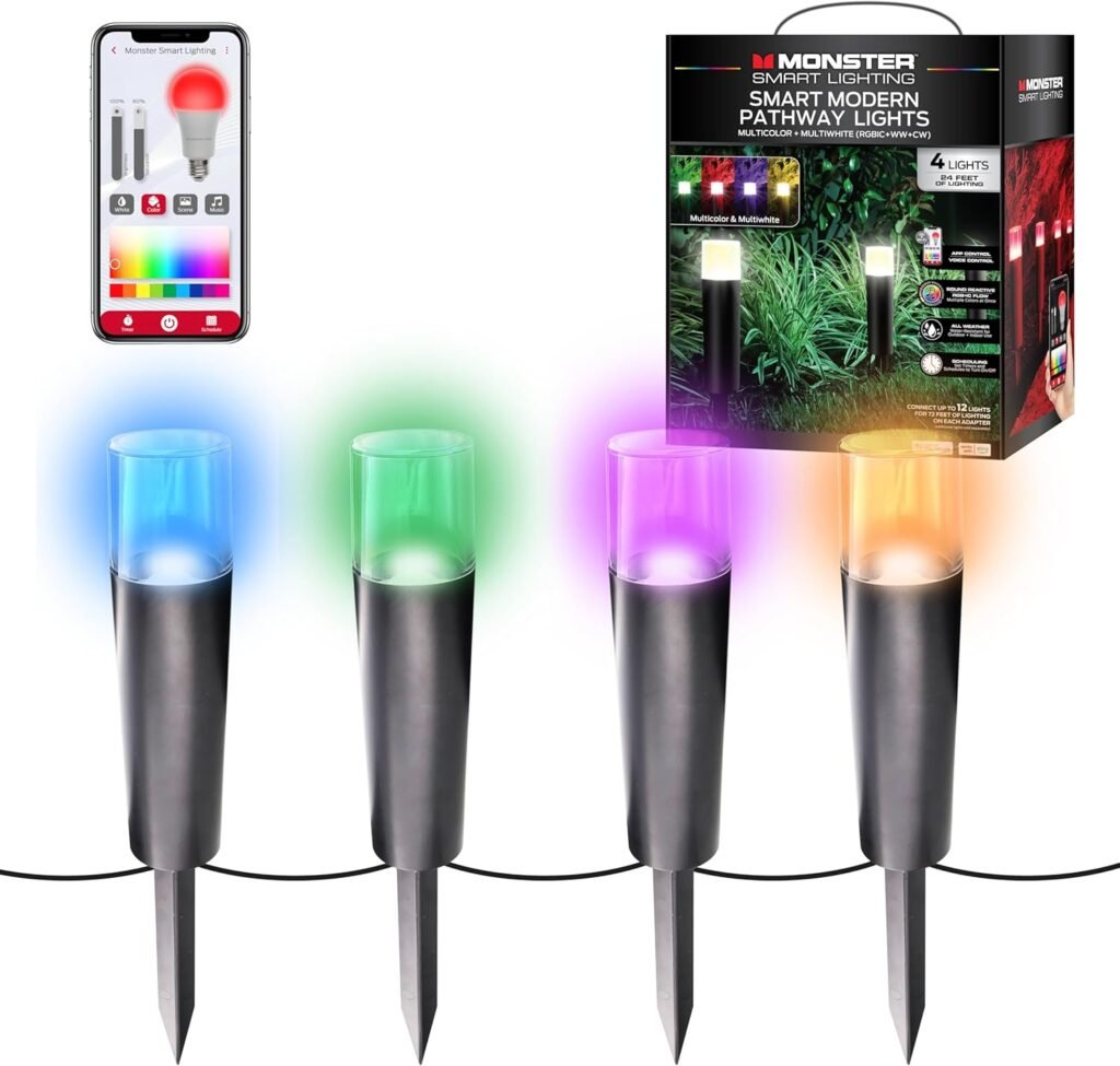 Luces LED Inteligentes RGB+IC+WW para Camino con Control Individual y Reacción al Sonido 🌈🎶💡