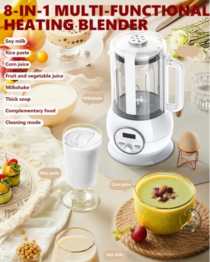 Máquina para Leche Vegetal 8 en 1 de 1.5L con Autolimpieza y Programación 🥛🌱 - Imagen 6