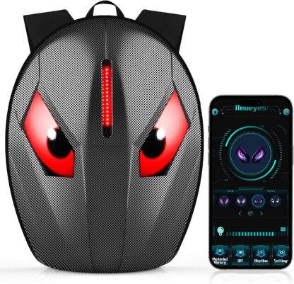 Mochila LED para motocicleta con pantalla programable, expandible e impermeable 🏍️✨