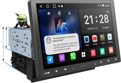 Pantalla Estéreo Android 10.1'' con CarPlay, Auto, WiFi, Bluetooth, Control Inteligente 🎵🚗