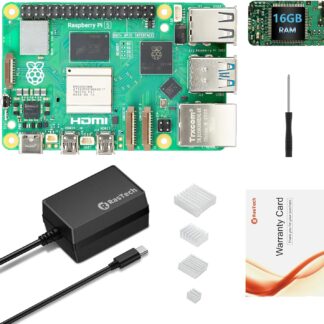 Raspberry Pi 5 Kit 16GB con Fuente de Poder 27W y Disipadores de Calor 🔧🧠