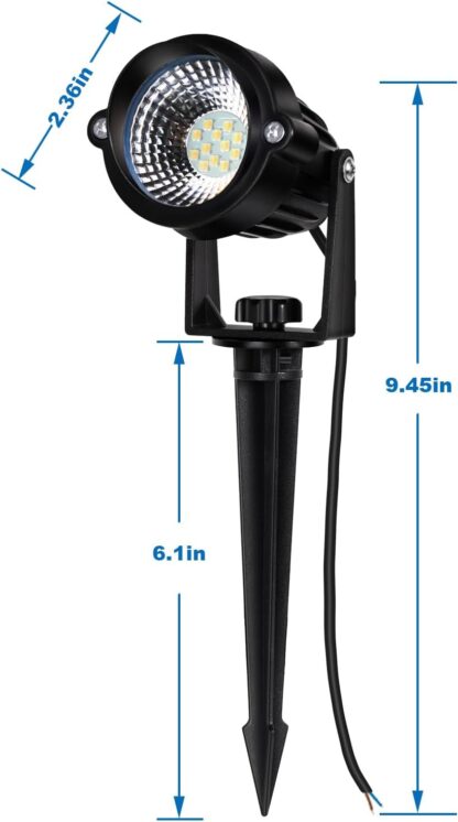 Set de 20 Reflectores LED 12W para Jardín y Senderos, Luz Blanca Regulable con Control Remoto 🌿✨ - Imagen 2