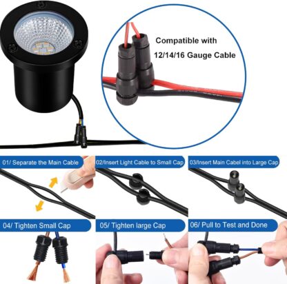 Set de 20 focos empotrables para jardín con control remoto, luz cálida y fría ajustable, impermeables IP67, 12W, incluye conectores ⚡🌳🏠 - Imagen 2
