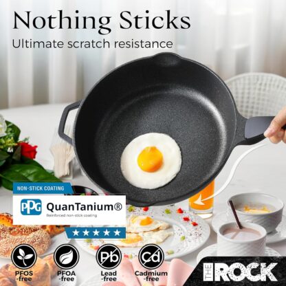 Set de Cocina Antiadherente de 13 Piezas con Tapas y Utensilios – Nada se pega, compatible con todas las cocinas 🍳🔥 - Imagen 3