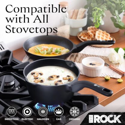 Set de Cocina Antiadherente de 13 Piezas con Tapas y Utensilios – Nada se pega, compatible con todas las cocinas 🍳🔥 - Imagen 8