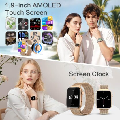 Smartwatch AMOLED 1.9" con GPT-AI, Llamadas Bluetooth, Monitor de Salud, 123 Deportes 💖📱 - Imagen 6