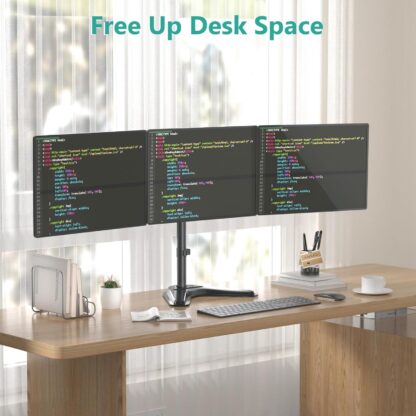 Soporte Triple para Monitores de 13 a 27 pulgadas con Base Libre y Gestión de Cables 🖥️🛠️✨ - Imagen 6