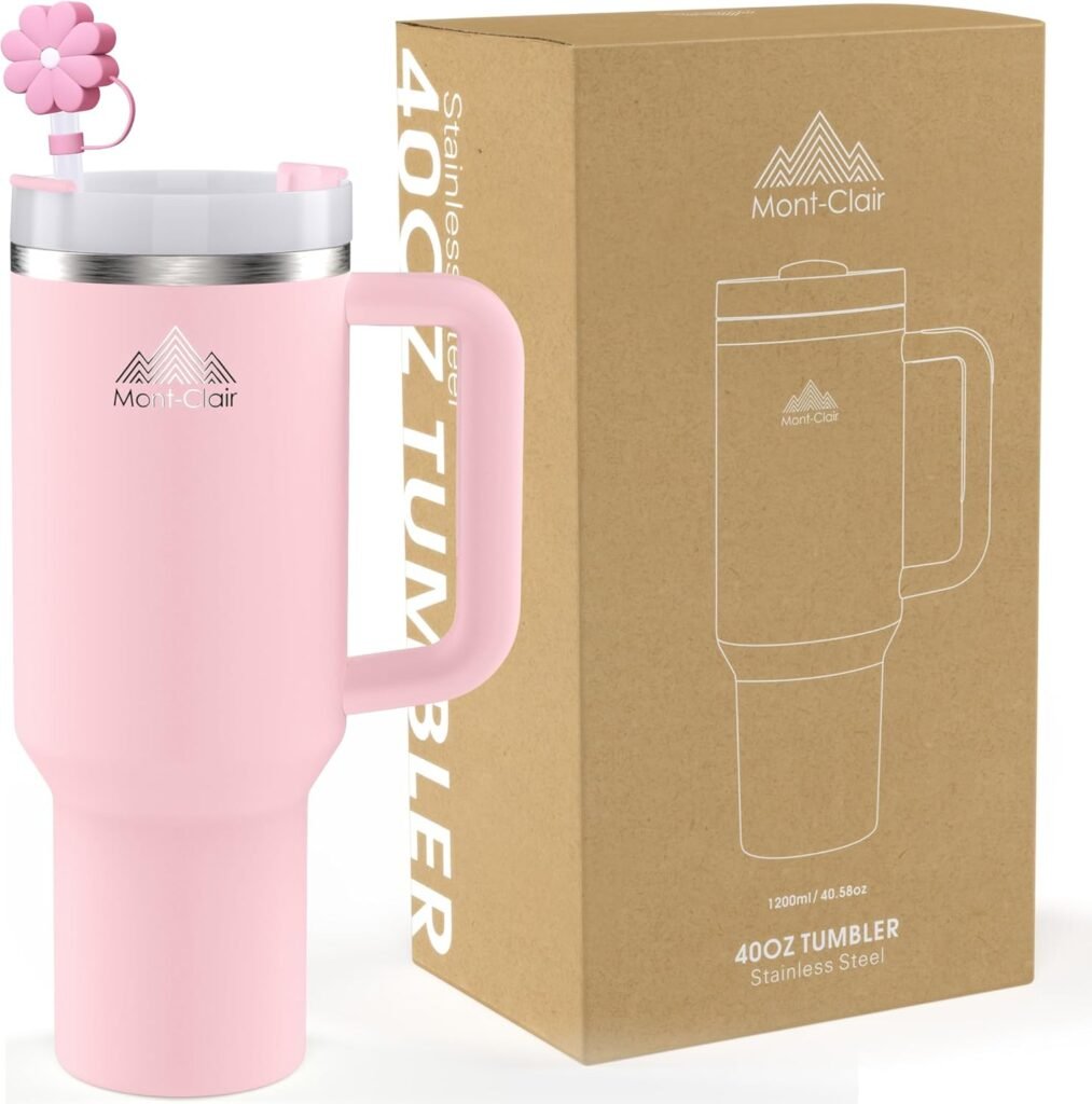 Taza Térmica de Acero Inoxidable 1200ml con Asa y Sorbete 🥤❄️