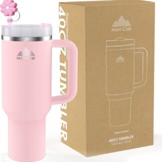 Taza Térmica de Acero Inoxidable 1200ml con Asa y Sorbete 🥤❄️