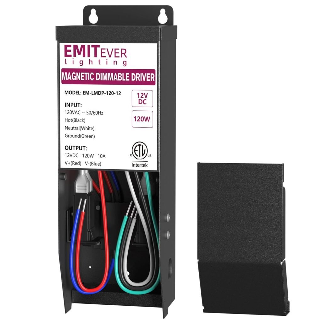 Transformador magnético 120W 12V para luces LED con dimmer 🔌💡🧰
