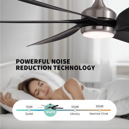 Ventilador de Techo Inteligente 163 cm con Luz LED y Control Remoto 🌀💡📱 - Imagen 2