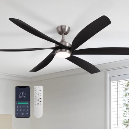 Ventilador de Techo Inteligente 163 cm con Luz LED y Control Remoto 🌀💡📱 - Imagen 4