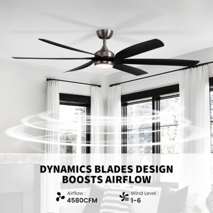 Ventilador de Techo Inteligente 163 cm con Luz LED y Control Remoto 🌀💡📱 - Imagen 9