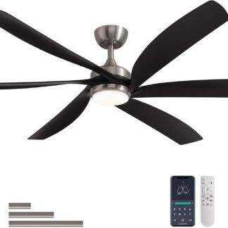 Ventilador de Techo Inteligente 163 cm con Luz LED y Control Remoto 🌀💡📱