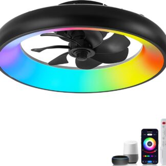 Ventilador de Techo de 51 cm - Inteligente con Luz LED RGB, Control por App, Voz y Control Remoto, 6 Velocidades, Motor Reversible y Diseño Moderno 🌀💡