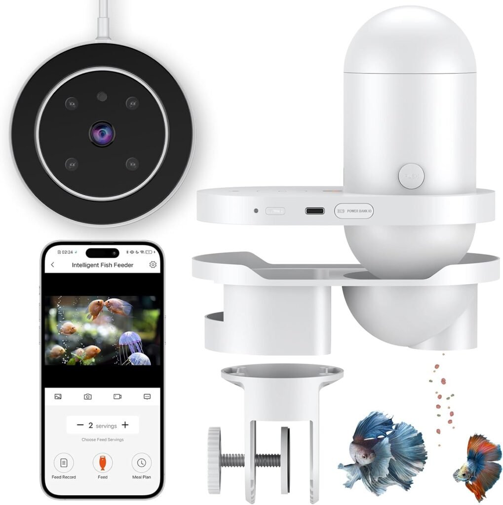 Alimentador Automático para Peces con WiFi, Cámara HD y Control por App 🐟📱