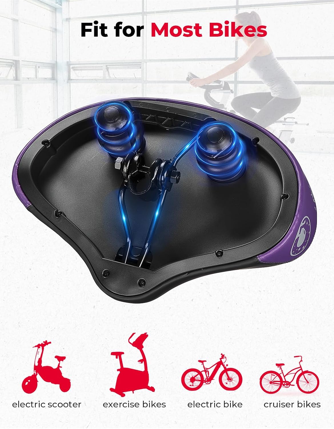 Asiento de Bicicleta Extra Ancho con Amortiguación y Gel 🪑🚴 - Imagen 4