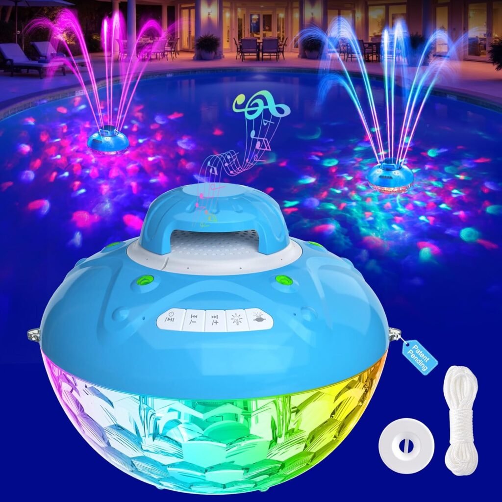 Bocina Bluetooth Flotante 3 en 1 con Fuente de Agua y Luces LED 🌈🎶💦