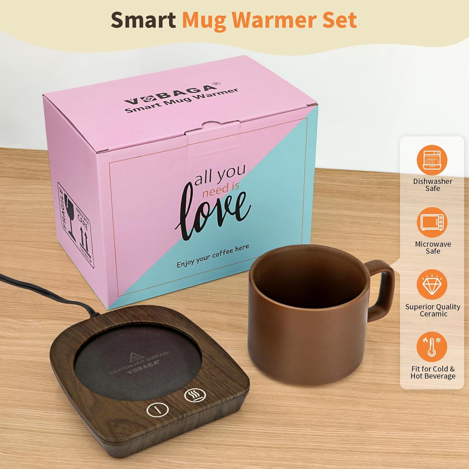 Calentador de Tazas con Apagado Automático y Taza Incluida para Oficina o Casa ☕🔥 - Imagen 3