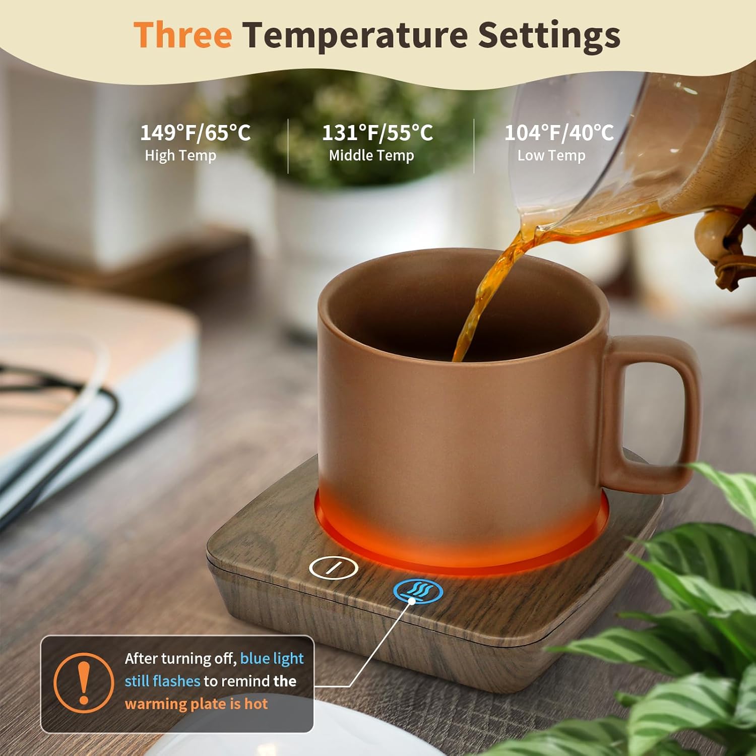 Calentador de Tazas con Apagado Automático y Taza Incluida para Oficina o Casa ☕🔥 - Imagen 4