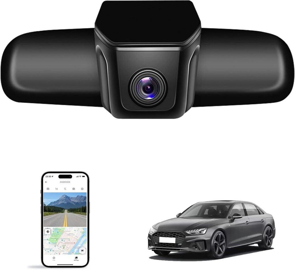Cámara Dash Cam 4K para Audi 2019–2024 con diseño oculto, grabación en bucle, visión nocturna, WiFi y tarjeta de 64GB 📹🚗✨